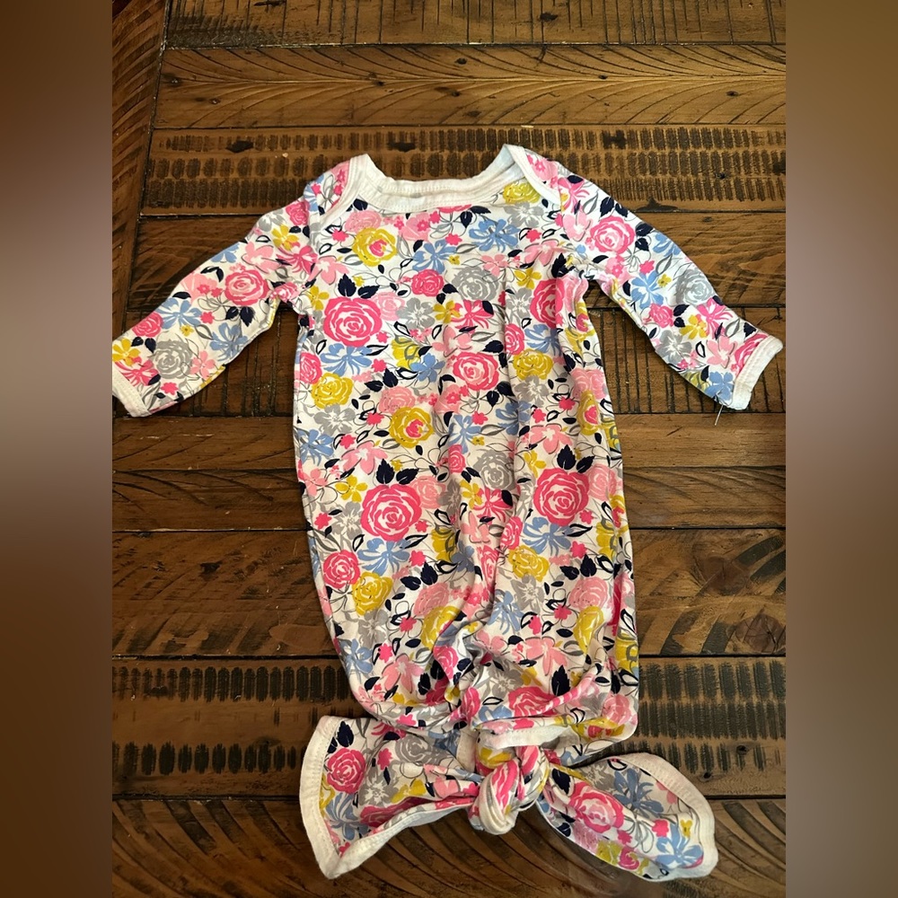 Baby Essentials pajama gown with tie.